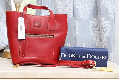 NWT - Dooney & Bourke - Florentine Leather Brinley N/S Tote - Red - w Dust Bag