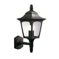 AußEnleuchte Laterne Wandlampe Alu-Druckguss Glas Schwarz H 38 Cm Gartenlampe