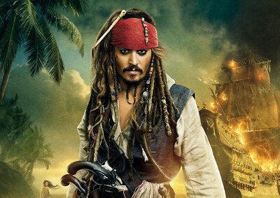 Großes A3 Captain Jack Sparrow Poster (brandneu)