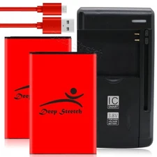 Long Lasting 2420mAh Battery Home Charger USB Cable f LG Optimus Zone 3 VS425PP