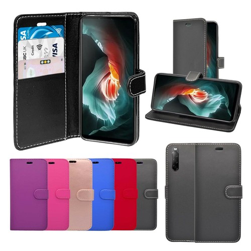 For Sony Xperia 10 II Case Wallet Flip PU Leather Stand Card Slot Pouch Cover - Picture 10 of 14