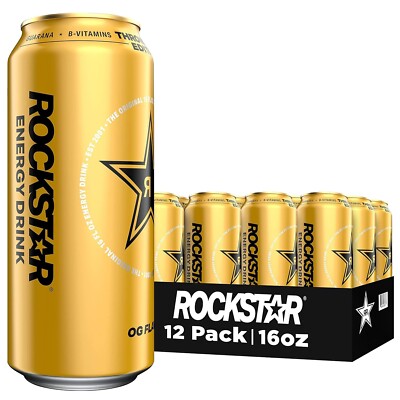 Rockstar Energy Drink, Throwback Edition: O.G., 16 Fl Oz (Pack of 12) - Packagin