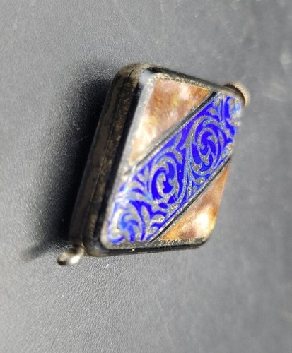 Art Deco Enamel Sterling Silver Didisheim Goldschmidt Pendant Watch - Picture 6 of 14
