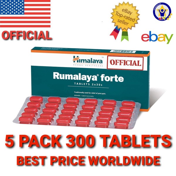 RUMALAYA FORTE Himalaya OFICIAL EE. UU. Paquete de 5 300 Tabletas Hierba Botánica Vegetariana