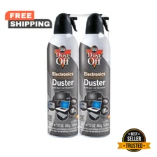 Dust-Off 17 oz Compressed Gas Duster Powerful Air Blower 2 Pack (DPSJMB2)
