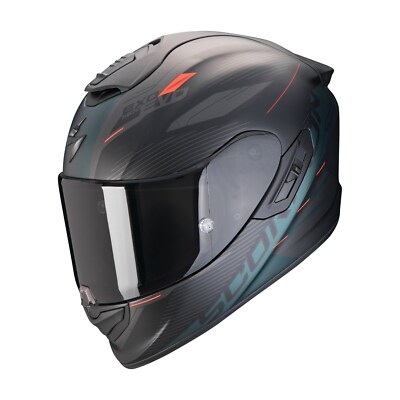 Scorpion Exo 1400 Evo II Luma Motorradhelm Sonnenblende 2206 S Mattschwarz-Grün