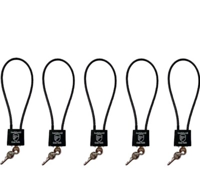 5x Cable Gun Locks with Key Keyed Alike 15'' Cable Gun Safe Lock CA DOJ Approved 