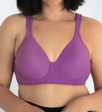 Leading Lady AMETHYST PLUM Brigitte Molded Soft Cup Bra, US 44B, UK 44B