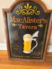 Vintage Wooden Beer Sign "MacAlister’s TAVERN" 24x16l Hanging