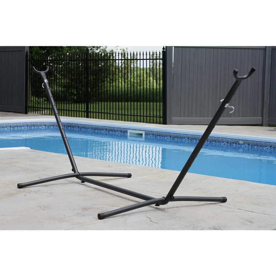 Vivere吊床支架9英尺可折叠三束金属材料通用,炭 — 第 3/3 张图片