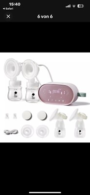 BC Babycare Elektrische Doppelmilchpumpe, 4 Modi und 9 Saugstufen, NEU