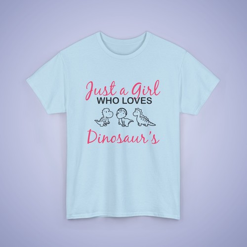 Just a Girl who Loves Dinosaurs Unisex Tshirt - Picture 5 of 5