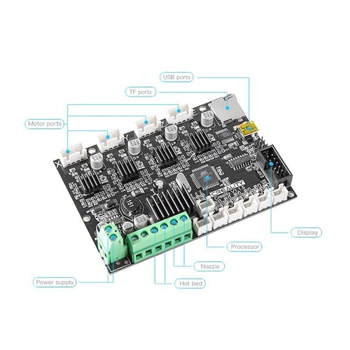 Oficjalna drukarka 3D Creality Ender 3 Ulepszona płyta główna Silent Board V4.2.7 - Zdjęcie 13 z 16