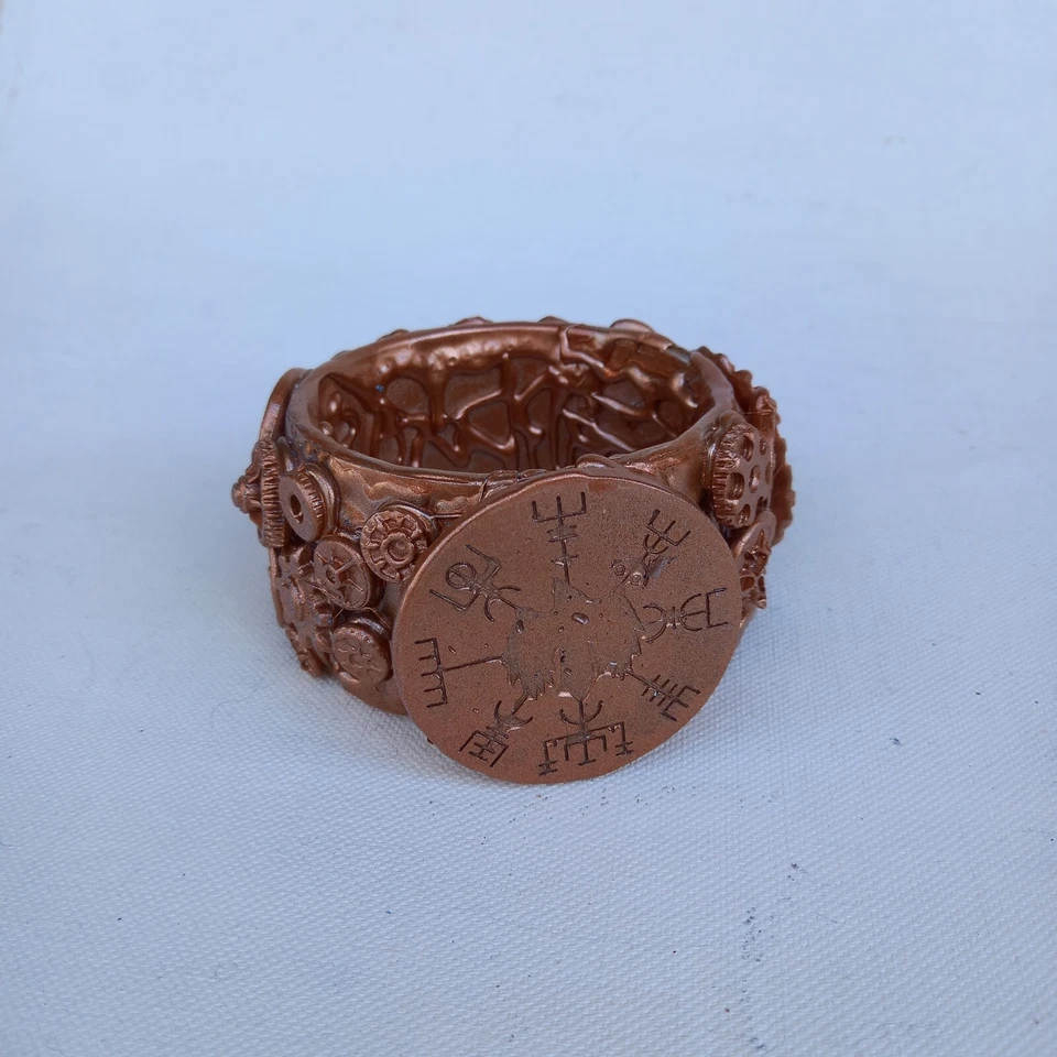 rigid bracelet jewelry woman steampunk rock punk stud accessories viking celtic - Image 3 of 4