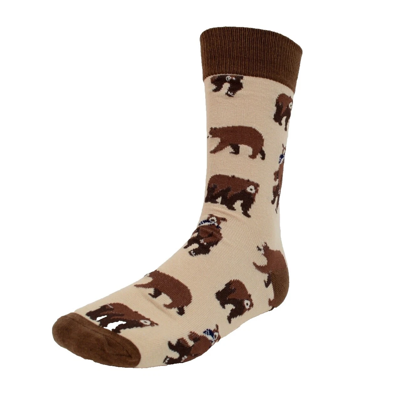 Novelty Brown One Size Socks for Men