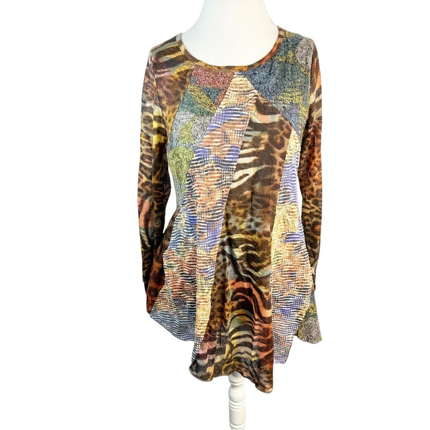 Sacred Threads Patchwork Tunic Top Art to Wear As… - image 1