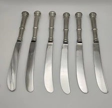 Kirk Stieff OLD ANNAPOLIS (pewter) Old French/Hallow Dinner Knives Knife (6)