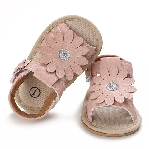 Gift Baby Girl Pram Shoes Infant Toddler Daisy Summer Sandals Trainers 3 6 9 12 - Picture 21 of 22