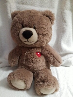 Romy's Bear テディベア Hiromi Ichikawa Bear OLIVER 14 Brown Teddy red sequin heart Aurora World 2022