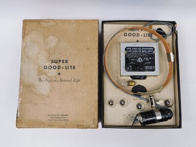 Vintage 60s Super Good-Lite Physician's Universal Head Lamp Light ~US Govt Stock