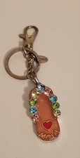 Hawaii Flip Flop Slipper Charm Key Ring Chain Keychain
