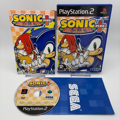 Sonic Mega Collection Plus (PAL Sony PS2, 2004) *mit seltenem einzigartigen Handbuchdefekt*