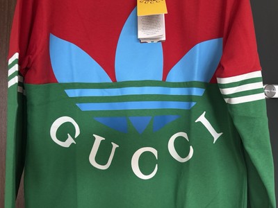 GUCCI X ADIDAS 722947 Cotton Long Sleeves T-Shirts Men's red