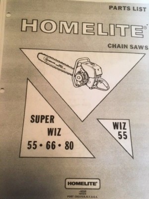 Homelite SUPER WIZ 55 66 80 chain saw parts list | eBay