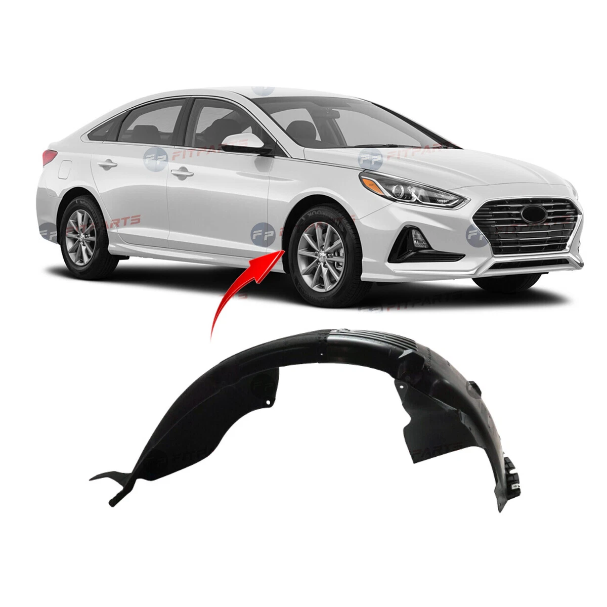 Front Passenger Side Fender Liner For 2018-2019 Hyundai Sonata 