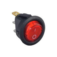 Round Red Illuminated On/Off Switch for the Kidzone 12V Bumper Car Ride On Toys