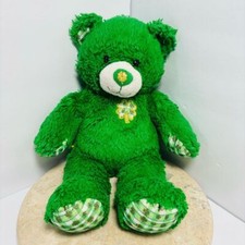 Build A Bear Shamrock Bear 17" Plush St Patrick Green Stuffed Animal Toy BAB