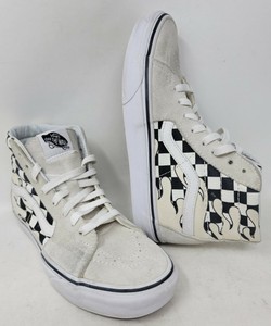 vans sk8 hi checker flame