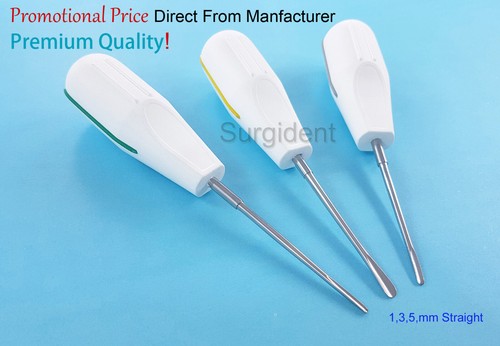 3-Piece Root Picker Elevator Dental Tool Set (2.5mm) - For Tooth Loosening & PDL Surgery