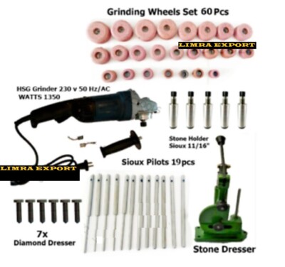 54 Pcs Valve Seat Re Storation Grinder Complete Kit Sioux Style