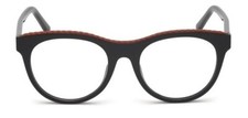 Tod's TO 5223 001 Black Round Plastic Optical Eyeglasses Frame 52-19-140 RX