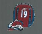 Colorado Avalanche logo  ''Joe Sakic #19''  NHL Hockey pin