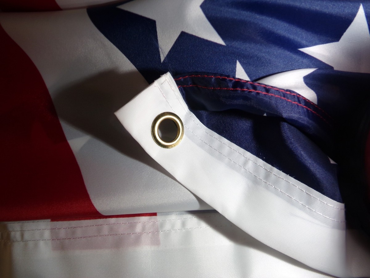US-Flagge Old Glory – 3x5 Ft, Nylon, Bestickt Mit 48 Sternen, Mit Leinwand-Header & Messingtüllen