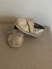 Toddler Size 2 Toms Silver Sparkley Shoes