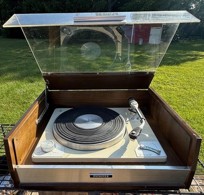 Vintage 1960s Pioneer PL 6 Turntable Idler Drive Record Player WORKS For Repair