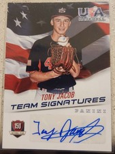 2015 USA Baseball 15U National Team Signatures #21 Tony Jacob #'d 246/299