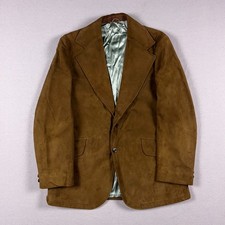 VTG Lakeland Blazer Mens 44 Suede Leather Sport Coat Jacket Western Cowboy