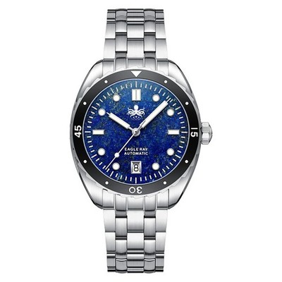 Phoibos EAGLE RAY 200M Stahl Automatik blau Datumsstein Keramik Herrenuhr