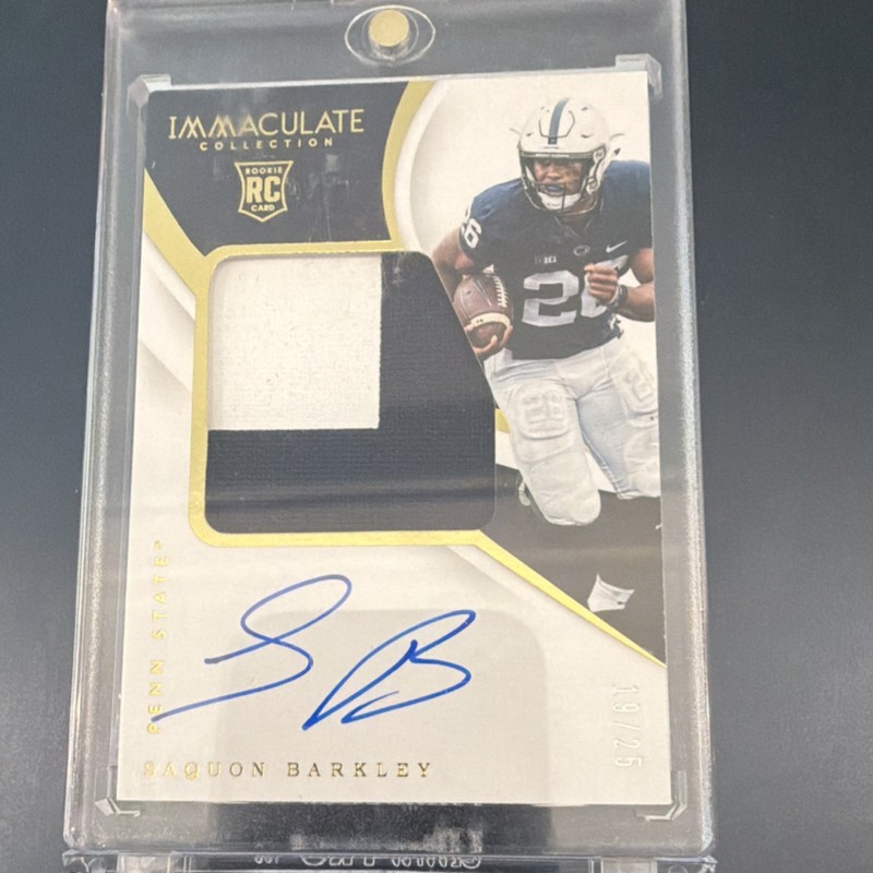 Panini 2018 Immaculate Collegiate Saquon Barkley RC Auto Patch #106 /25