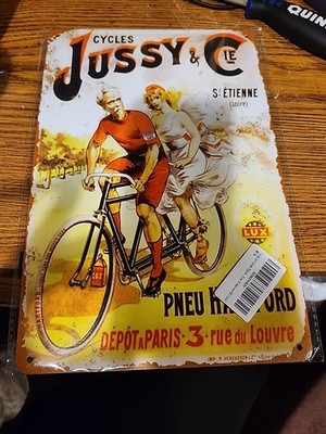 Cycles Jussy &  Cie Vintage Tin Art