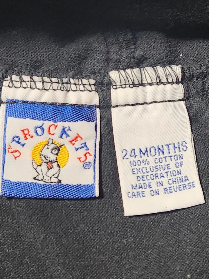 Vestido de terciopelo negro con copos de nieve bordado/talla 24 meses Sprockets bebé niña Foto 4 de 4