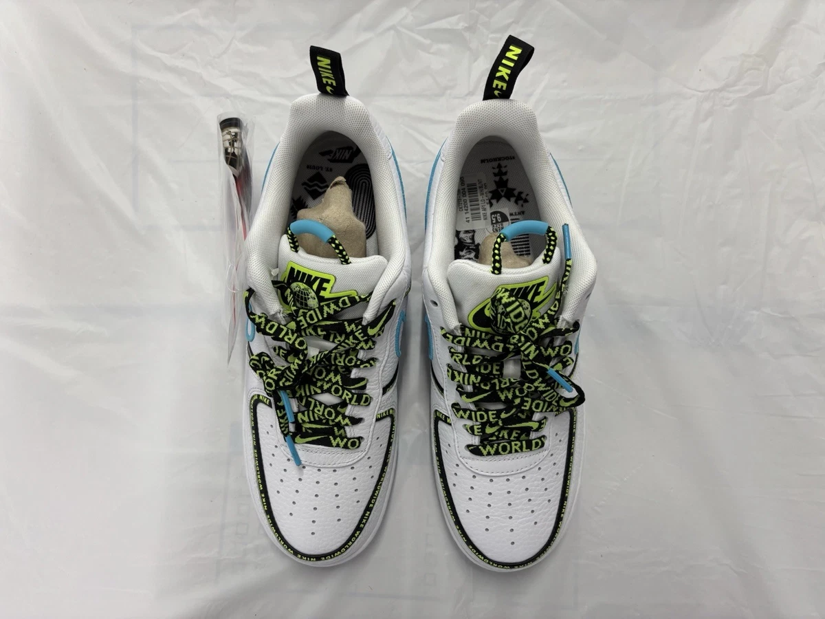 NIKE Men\'s Air Force 1 \'07 Premium Shoes Worldwide Pack Blue Fury Size 8 Nike Air Force 1  main image 3