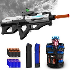 Electric Toy Gun Automatic Sniper Rifle Soft Bullet Scope Magazine Vest SOFITEN