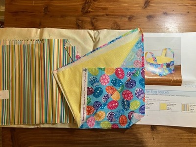 Easter Egg Basket Kit  (makes 2) Fabric and Pattern LTM