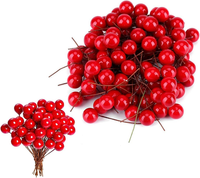 200 StüCk Weihnachtliche Rote Stechpalmenbeeren KüNstliche Beeren, Kranzherstell