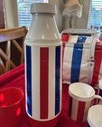 VINTAGE Thermo-Serv Picnic Cooler Bag w/ Thermos & 4 mugs nostalgic collectible! — photo 8